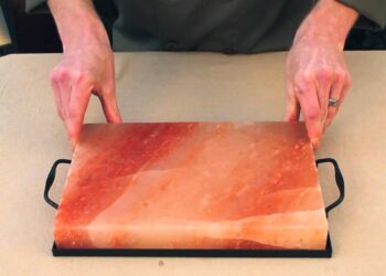 Himalayan salt tiles used in different ways