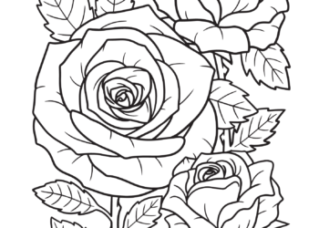Best Printable Rose Coloring Pages